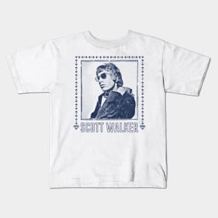 Scott Walker / Vintage Faded Style Fan Design Kids T-Shirt